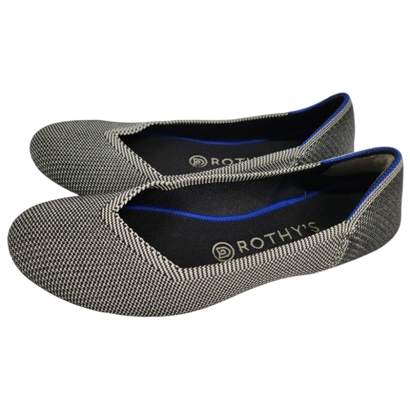 Rothy’s Grey Birdseye Flats SZ 8 - Picture 1 of 11